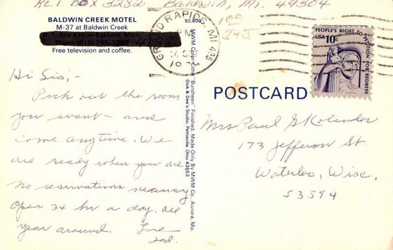 Baldwin Creek Lodge (Baldwin Creek Motel) - Old Postcard (newer photo)